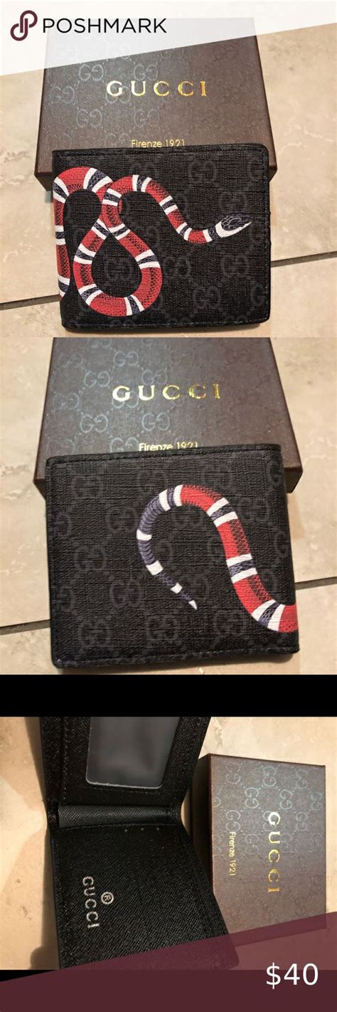 black gucci wallet snake|Gucci snake coin wallet.